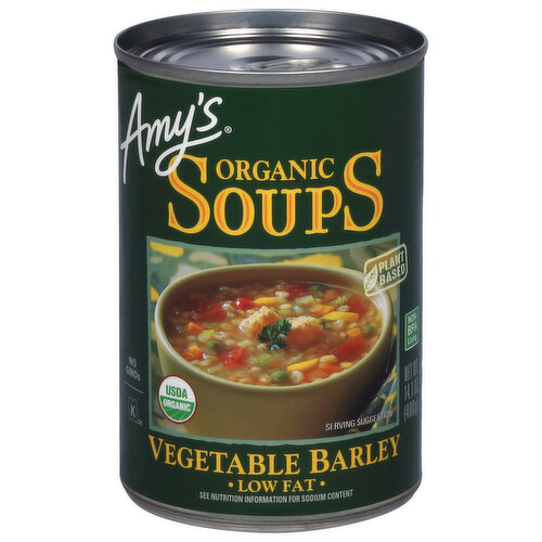 Amy's Kitchen Organic Vegetable Barley Soup, Low Fat