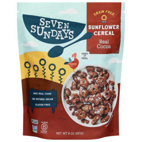 Seven Sundays Grain Free Sunflower Cereal Real Cocoa