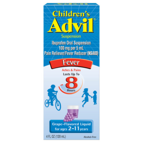Advil Liquid Pain Reliever and Fever Reducer, Liquid Pain Reliever and Fever Reducer