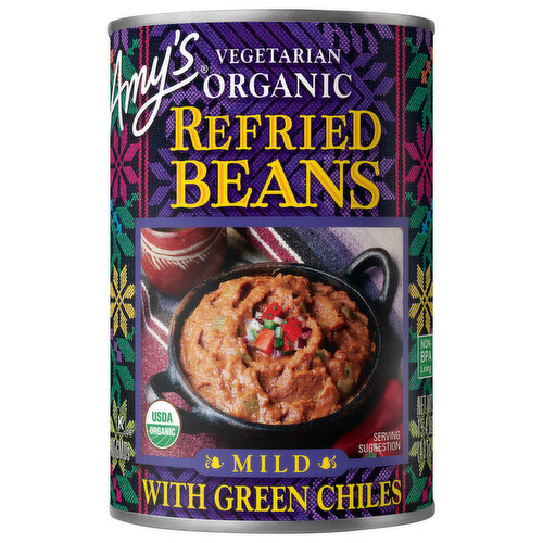 Amy's Kitchen Refried Beans With Mild Green Chiles