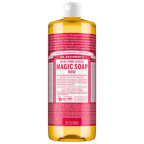 Dr. Bronner's 18-In-1 Hemp Pure-Castile Soap Rose