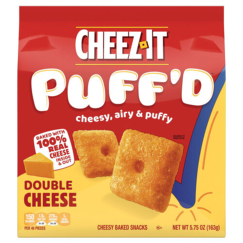 Cheez-It Cheesy Baked Snacks, Kids Snacks, Double Cheese