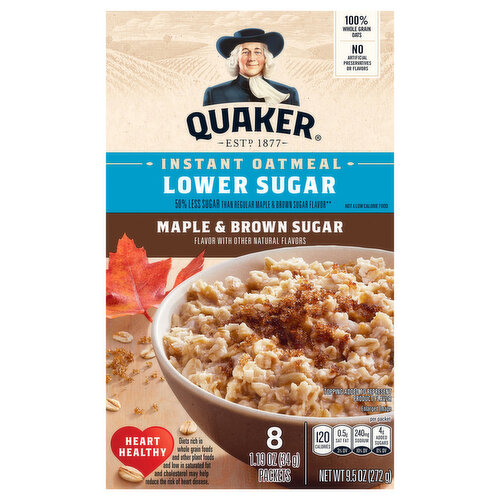 Quaker Instant Oatmeal Lower Sugar Maple & Brown Sugar