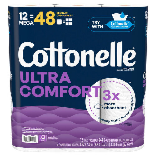 Cottonelle Ultra ComfortCare Mega Roll Toilet Paper Bath Tissue