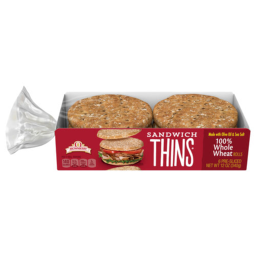 Brownberry 100% Whole Wheat Sandwich Thins