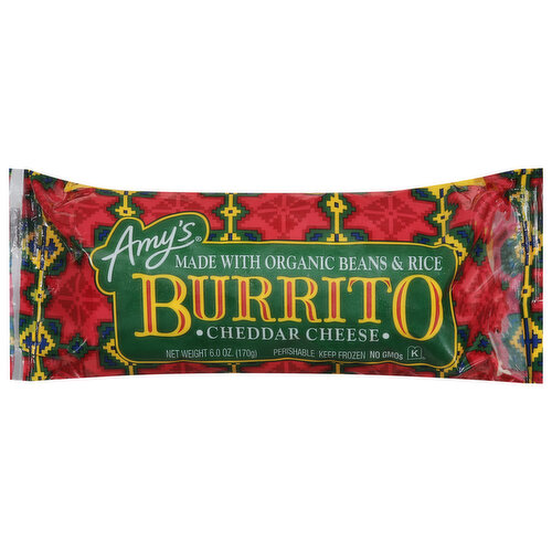 Amy's Kitchen Burrito Cheddar Cheese