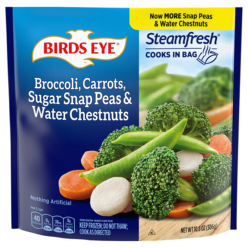 Birds Eye Broccoli, Carrots, Sugar Snap Peas & Water Chestnuts