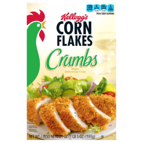 Kellogg's Corn Flakes Crumbs, 8 Vitamins and Minerals, Original