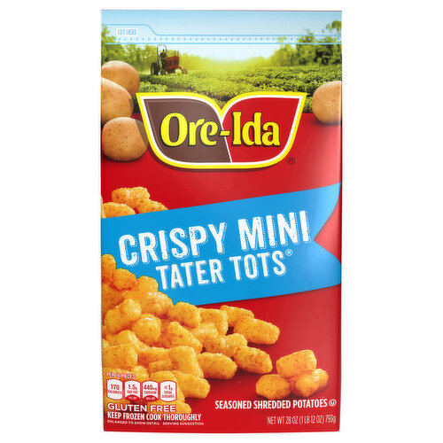 Ore-Ida Mini Tater Tots Seasoned Shredded Frozen Potatoes