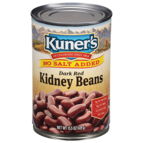 Kuners Kidney Beans, No Salt Added, Dark Red