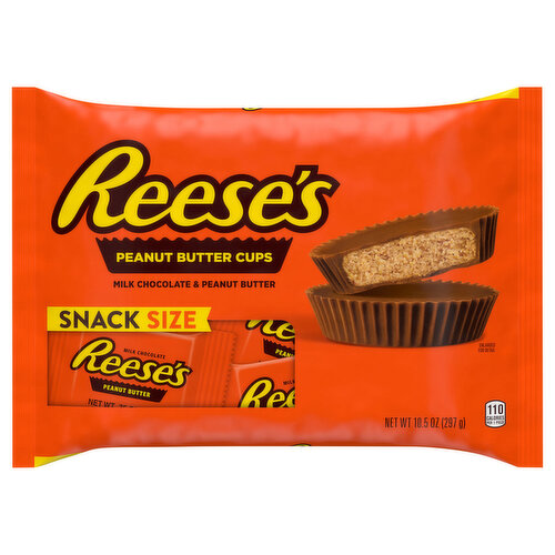 Reese's Peanut Butter Cups, Milk Chocolate & Peanut Butter, Snack Size
