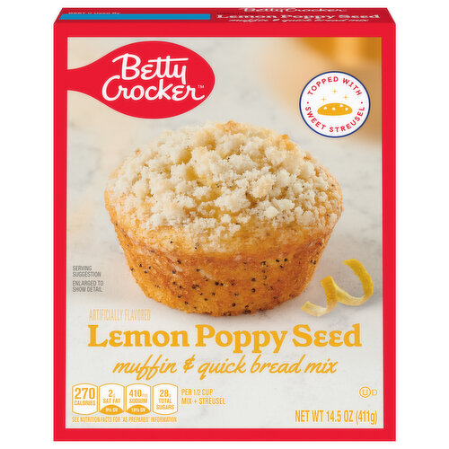 Betty Crocker Lemon Poppy Seed Muffin and Quick Bread Mix