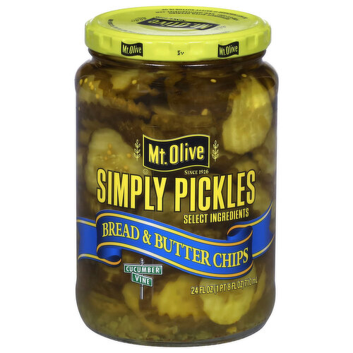 Mt. Olive Simply Pickles, Bread & Butter Chips