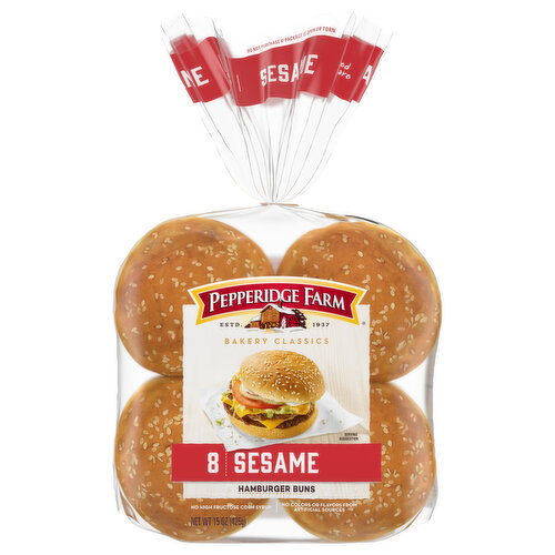 Pepperidge Farm Sesame Topped Hamburger Buns