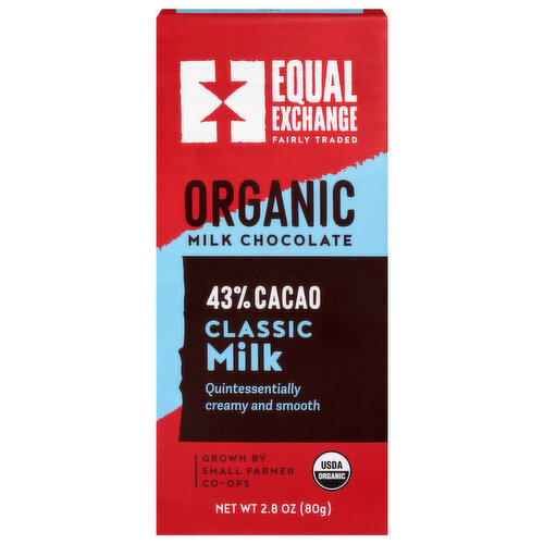 Equal Exchange Milk Organic 43% Cacao Milk Chocolate