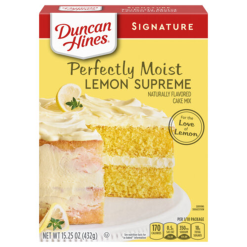 Duncan Hines Cake Mix, Lemon Supreme, Perfectly Moist