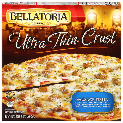 Bellatoria Pizza, Ultra Thin Crust, Sausage Italia