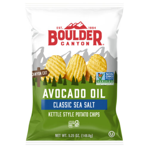 Boulder Canyon Avocado Oil Classic Sea Salt Kettle Style Potato Chips