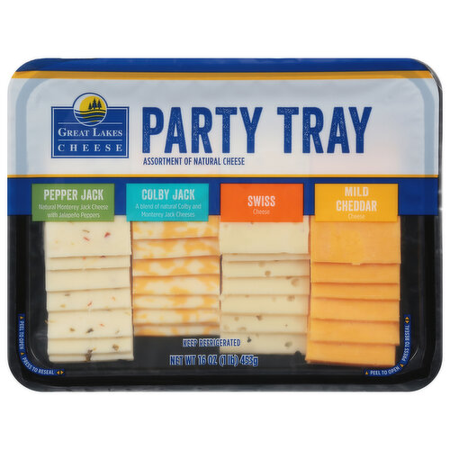Great Lakes Cheese Party Tray Slices, Variety