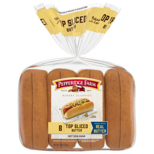 Pepperidge Farm Bakery Classics Top Sliced Butter Hot Dog Buns