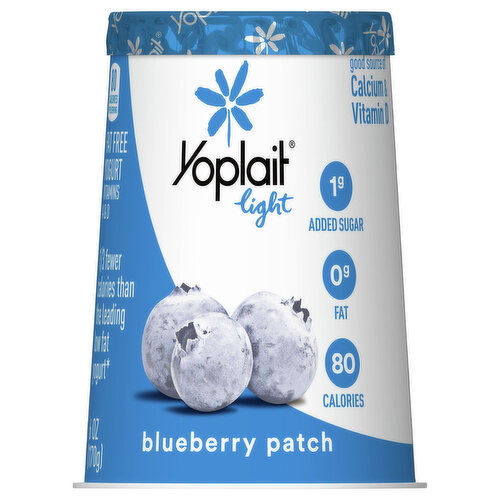 Yoplait Light Yogurt, Blueberry Patch, Fat Free Yogurt