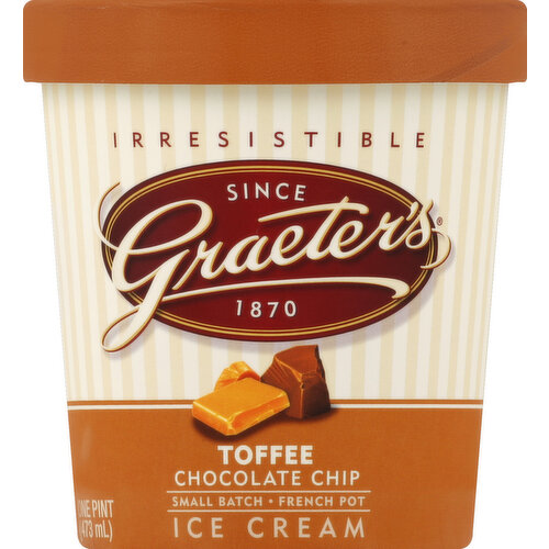Graeter's Handcrafted French Pot Ice Cream Toffee Chocolate Chip