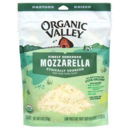Organic Valley Organic Finely Shredded Mozzarella Cheese