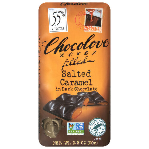 Chocolove Filled Salted Caramel in Dark Chocolate Bar