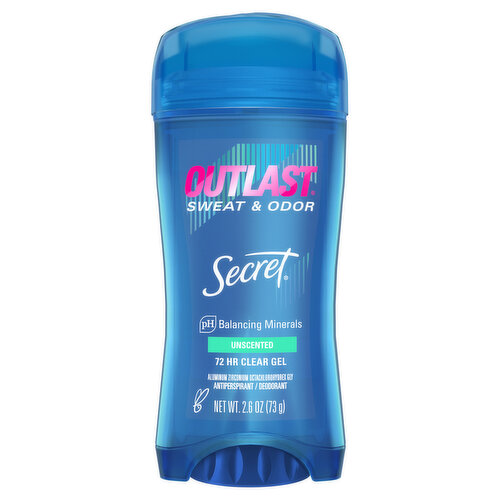 Secret Outlast Unscented Clear Gel