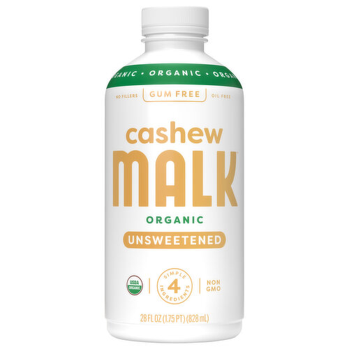 Malk Organic Cashew Milk, Unsweetened