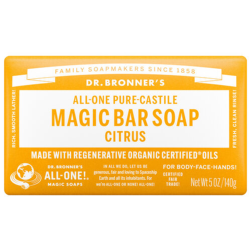 Dr. Bronner's Bar Soap, All-One Hemp Citrus