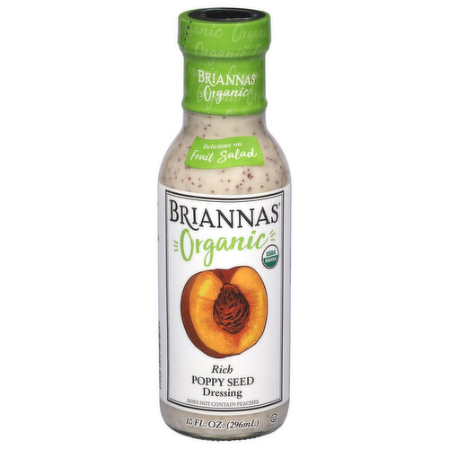 Brianna's Dressing, Organic, Poppy Seed, Rich