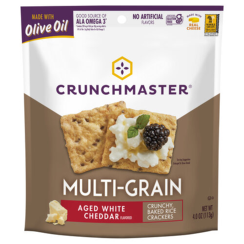 Crunchmaster Crackers, Multi-Grain, Aged White Cheddar