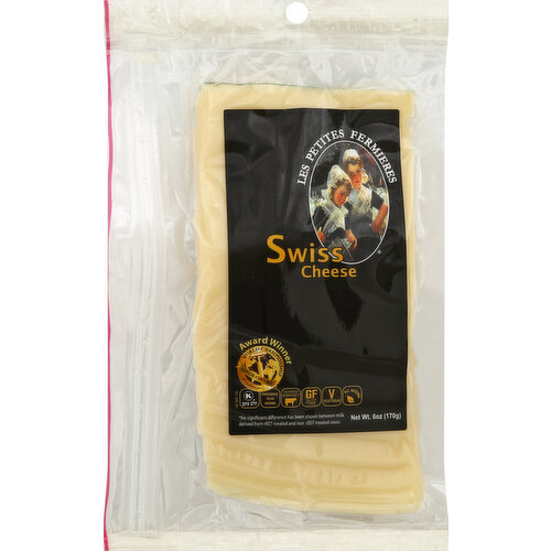 Les Petites Fermieres Cheese, Sliced, Swiss