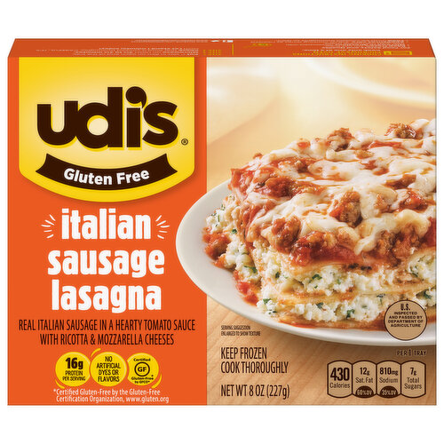 Udi's Gluten Free Italian Sausage Lasagna