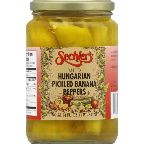 Sechler's Pickles Banana Peppers, Hungarian Pickled, Mild