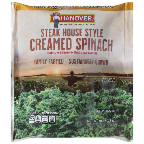 Hanover Steak House Style Creamed Spinach