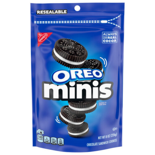 Oreo Mini Chocolate Sandwich Cookies, Snack Pack, Snak-Sak