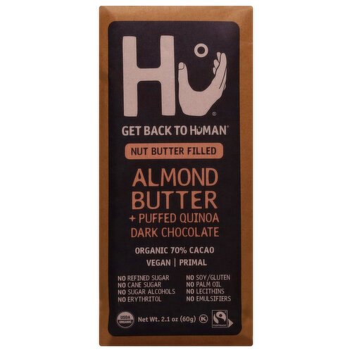 Hu Dark Chocolate, Almond Butter + Puffed Quinoa