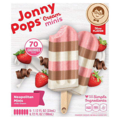 JonnyPops Cream Minis Neapolitan