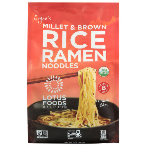 Lotus Foods Rice Ramen, Organic, Millet & Brown