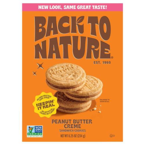 Back To Nature Cookie Peanut Butter Sandwich