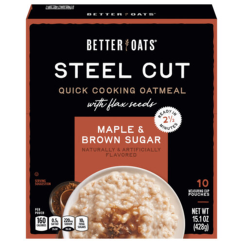 Better Oats Steel Cut Maple & Brown Sugar Oatmeal