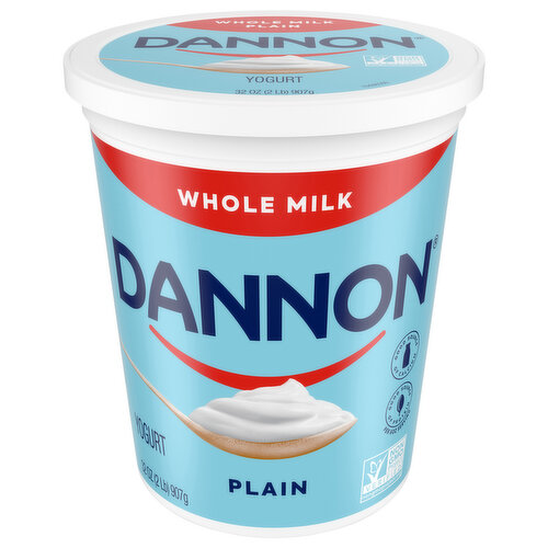 Dannon Whole Milk Non-GMO Project Verified Plain Yogurt