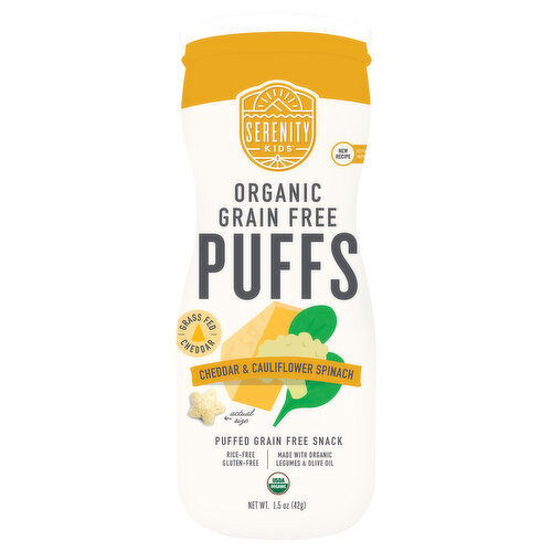 Serenity Kids Puffs Ched Cauliflower Spinach