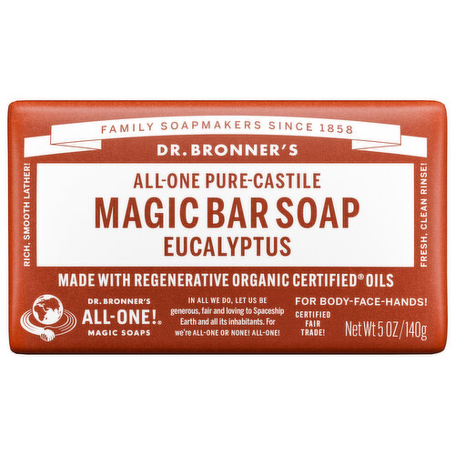 Dr. Bronner's Bar Soap, All-One Hemp Eucalyptus