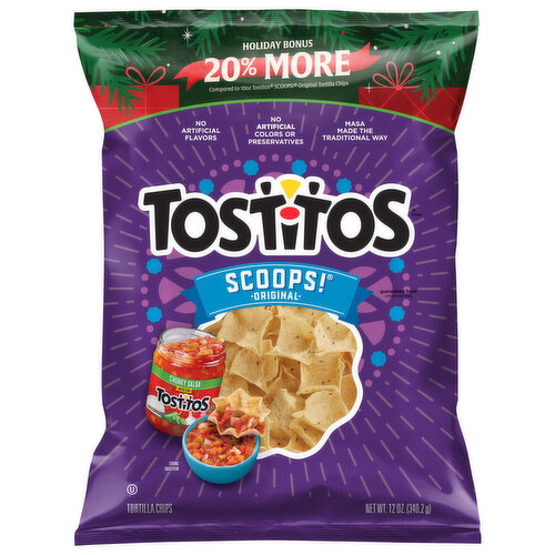 Tostitos Tortilla Chips Scoops! Original 20% More