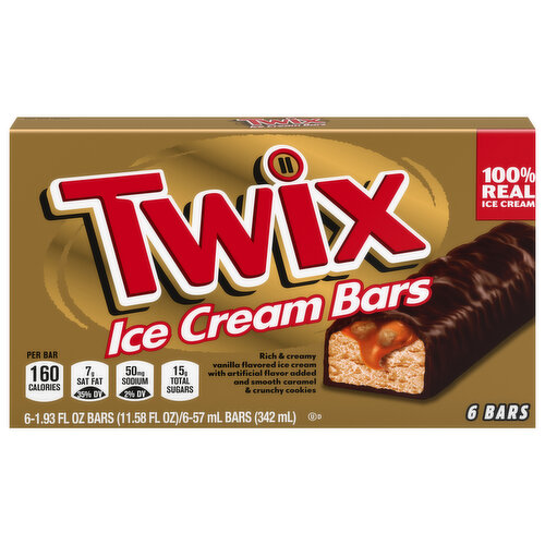 Mars Twix Ice Cream Bars 6 count