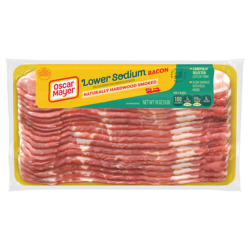Oscar Mayer Hardwood Smoked Bacon, Lower Sodium