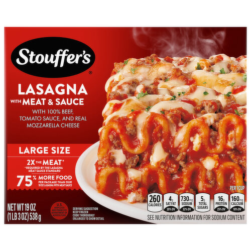 Stouffer's Lasagna with Meat & Sauce Frozen Meal